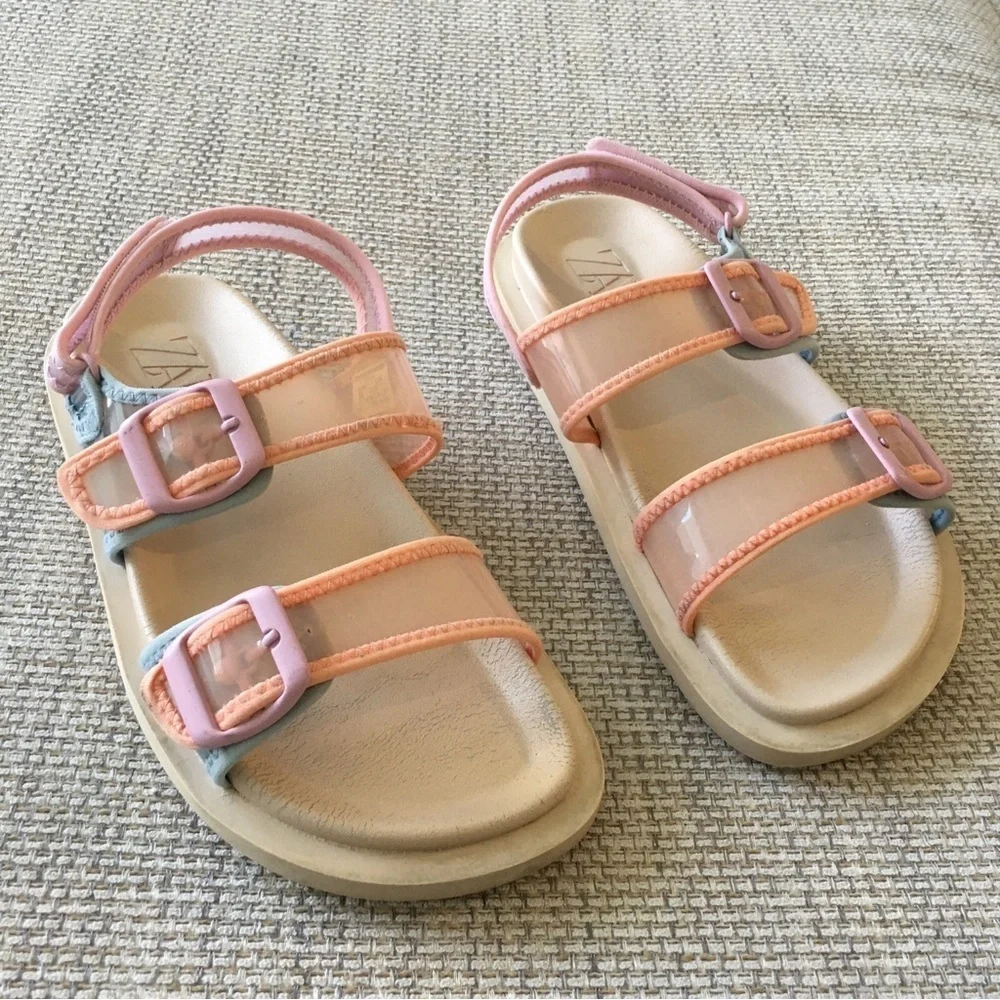 ZARA Stylish Kids Sandals in Pink and Orange 33